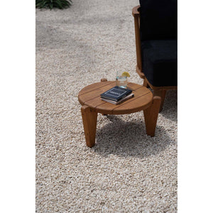 Couchtisch – Recyceltes Teakholz, Dreibein Design, Outdoor Stil, S – Seseh | Bazar Bizar Antwerp