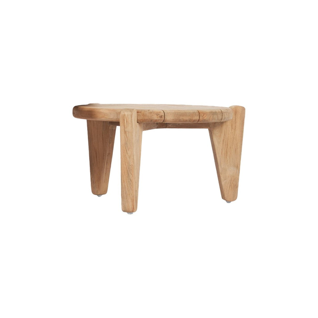 Couchtisch – Recyceltes Teakholz, Dreibein Design, Outdoor Stil, S – Seseh | Bazar Bizar Antwerp