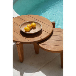 Couchtisch – Recyceltes Teakholz, Dreibein Design, Outdoor Stil, S – Seseh | Bazar Bizar Antwerp
