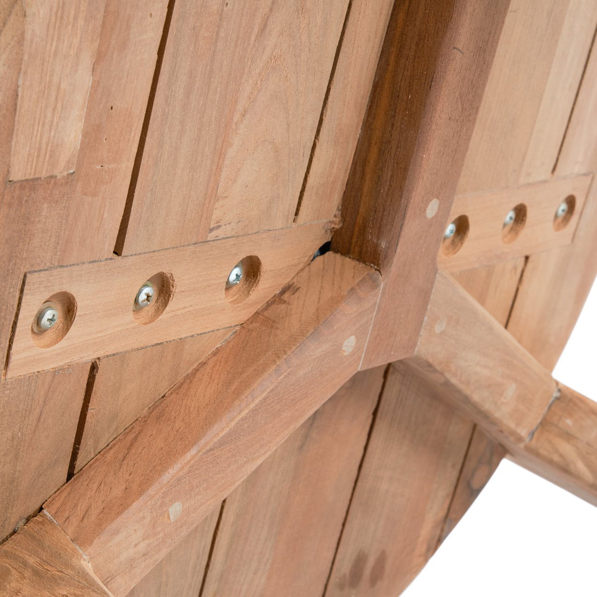 Couchtisch – Recyceltes Teakholz, Dreibein Design, Outdoor Stil, S – Seseh | Bazar Bizar Antwerp
