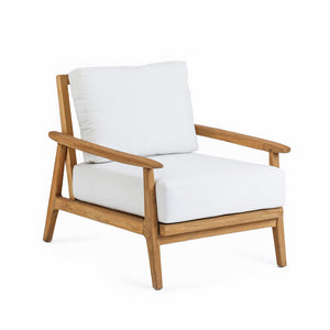 Outdoor Sessel – Recyceltes Teakholz Gestell, Weich gepolsterter Sitz, Nachhaltiges Design – Gilimanuk | Bazar Bizar Antwerp
