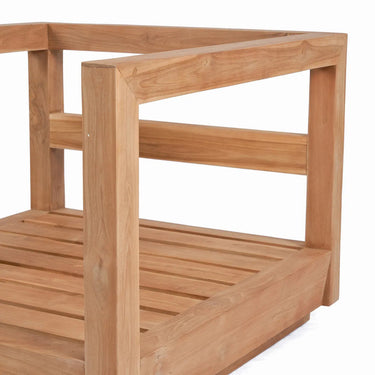 Outdoor Armchair – Recycled Teak Frame, Sunbrella Upholstery, Indoor and Outdoor Design – Umalas | Bazar Bizar Antwerp
