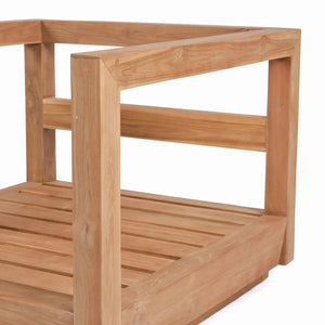 Outdoor Sessel – Recyceltes Teakholz Gestell, Sunbrella Polster, Innen und Außenbereich Design – Umalas | Bazar Bizar Antwerp