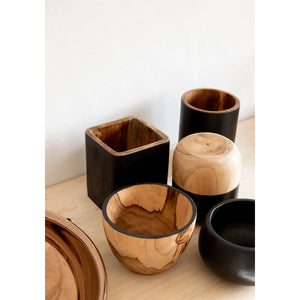 Schale – Teakholz Material, Doppeltes Design, Multifunktionales Design – Bondi | Bazar Bizar Antwerp