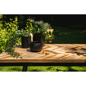 Bowl – Teak Wood Material, Black Finish, Slim Design – Bondi | Bazar Bizar Antwerp