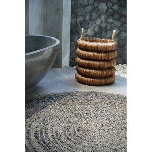 Korb – Wasserhyazinthe Material, Tragegriff Design, Bauchige Form – Chunky | Bazar Bizar Antwerp