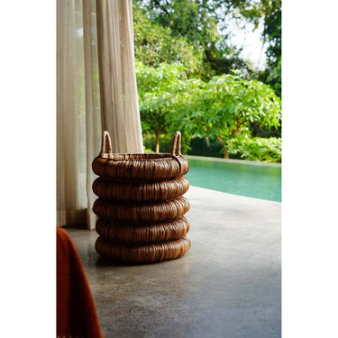 Basket – Water Hyacinth, Braided Design, Practical Handles – Chunky | Bazar Bizar Antwerp