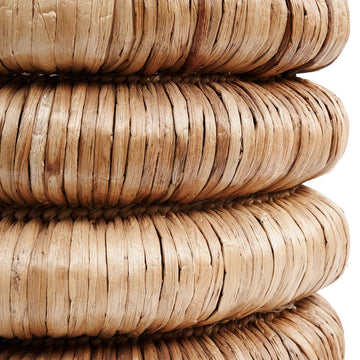Basket – Water Hyacinth, Braided Design, Practical Handles – Chunky | Bazar Bizar Antwerp