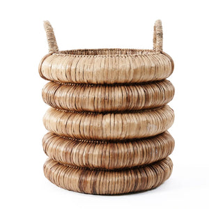 Korb – Wasserhyazinthe Material, Tragegriff Design, Bauchige Form – Chunky | Bazar Bizar Antwerp