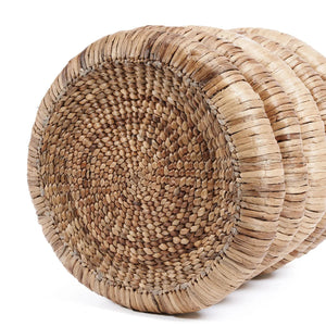 Korb – Wasserhyazinthe Material, Tragegriff Design, Bauchige Form – Chunky | Bazar Bizar Antwerp