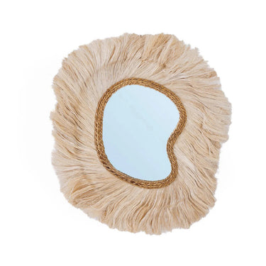 Wall Mirror – Handwoven Abaca, Arched Frame, Coastal Elegance, L – La Principessa | Bazar Bizar Antwerp