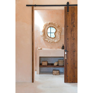 Wall Mirror – Handwoven Abaca, Arched Frame, Coastal Elegance, L – La Principessa | Bazar Bizar Antwerp