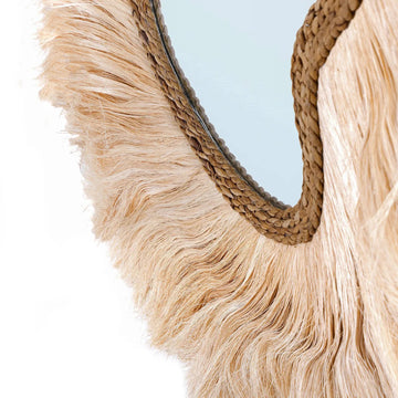 Wall Mirror – Handwoven Abaca, Arched Frame, Coastal Elegance, L – La Principessa | Bazar Bizar Antwerp