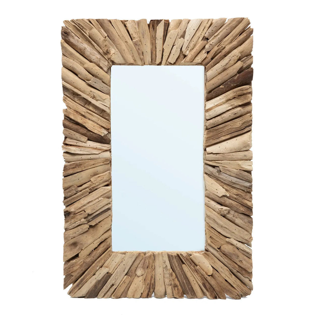 Spiegel – Treibholz, Natur Design, Rechteckiger Spiegel, M - Driftwood  | Bazar Bizar Antwerp