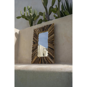 Spiegel – Treibholz, Natur Design, Rechteckiger Spiegel, M - Driftwood  | Bazar Bizar Antwerp