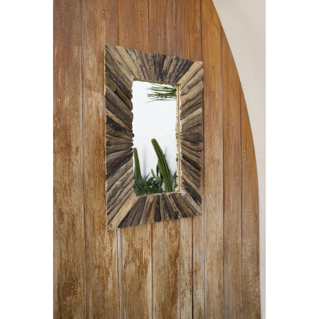 Spiegel – Treibholz, Natur Design, Rechteckiger Spiegel, M - Driftwood  | Bazar Bizar Antwerp