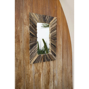 Spiegel – Treibholz, Natur Design, Rechteckiger Spiegel, M - Driftwood  | Bazar Bizar Antwerp