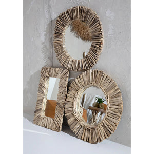 Spiegel – Treibholz, Natur Design, Rechteckiger Spiegel, M - Driftwood  | Bazar Bizar Antwerp