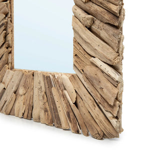 Spiegel – Treibholz, Natur Design, Rechteckiger Spiegel, M - Driftwood  | Bazar Bizar Antwerp