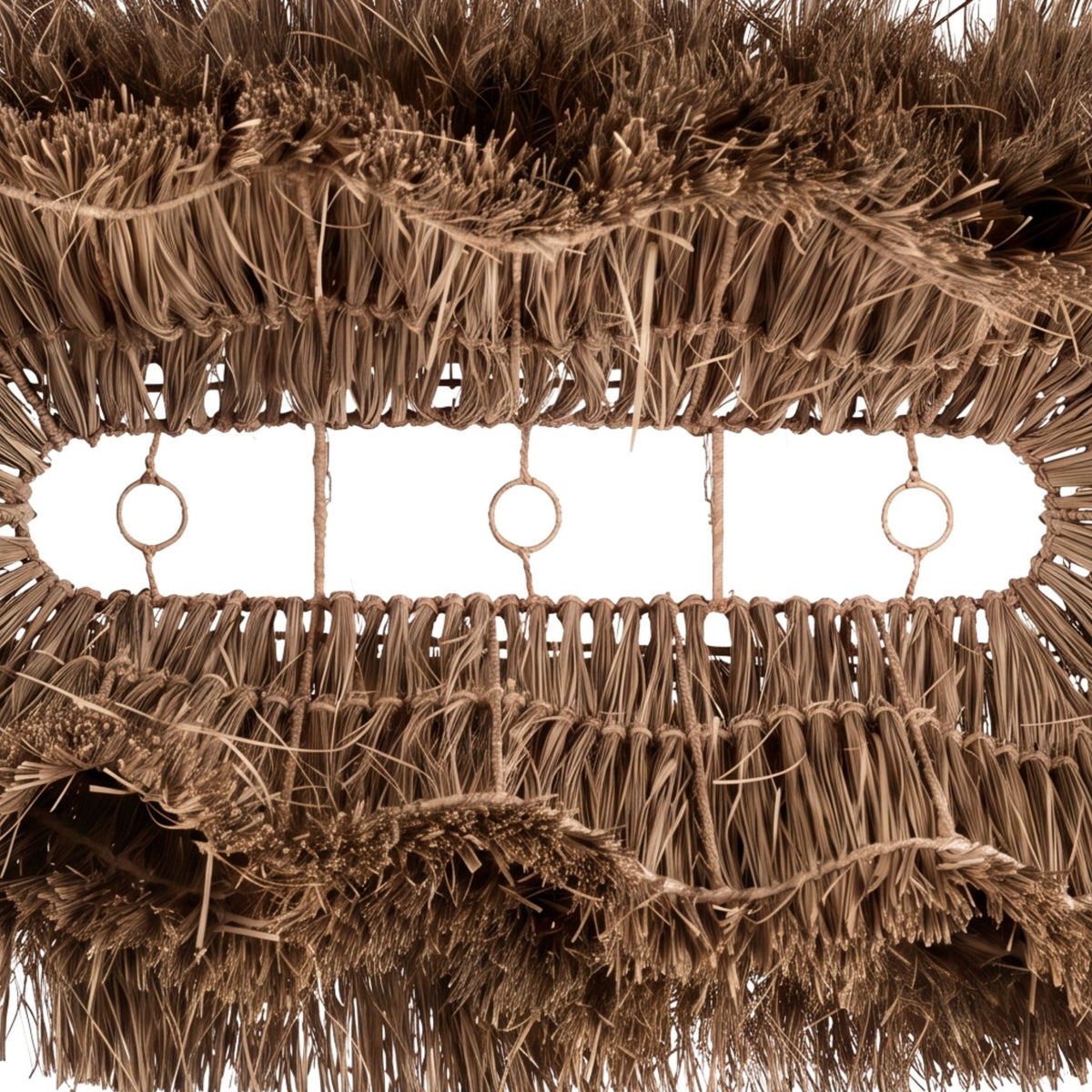 Pendant Light – Hand-Woven Seagrass, Large Design, Textured Surface – Nyang Nyang | Bazar Bizar Antwerp