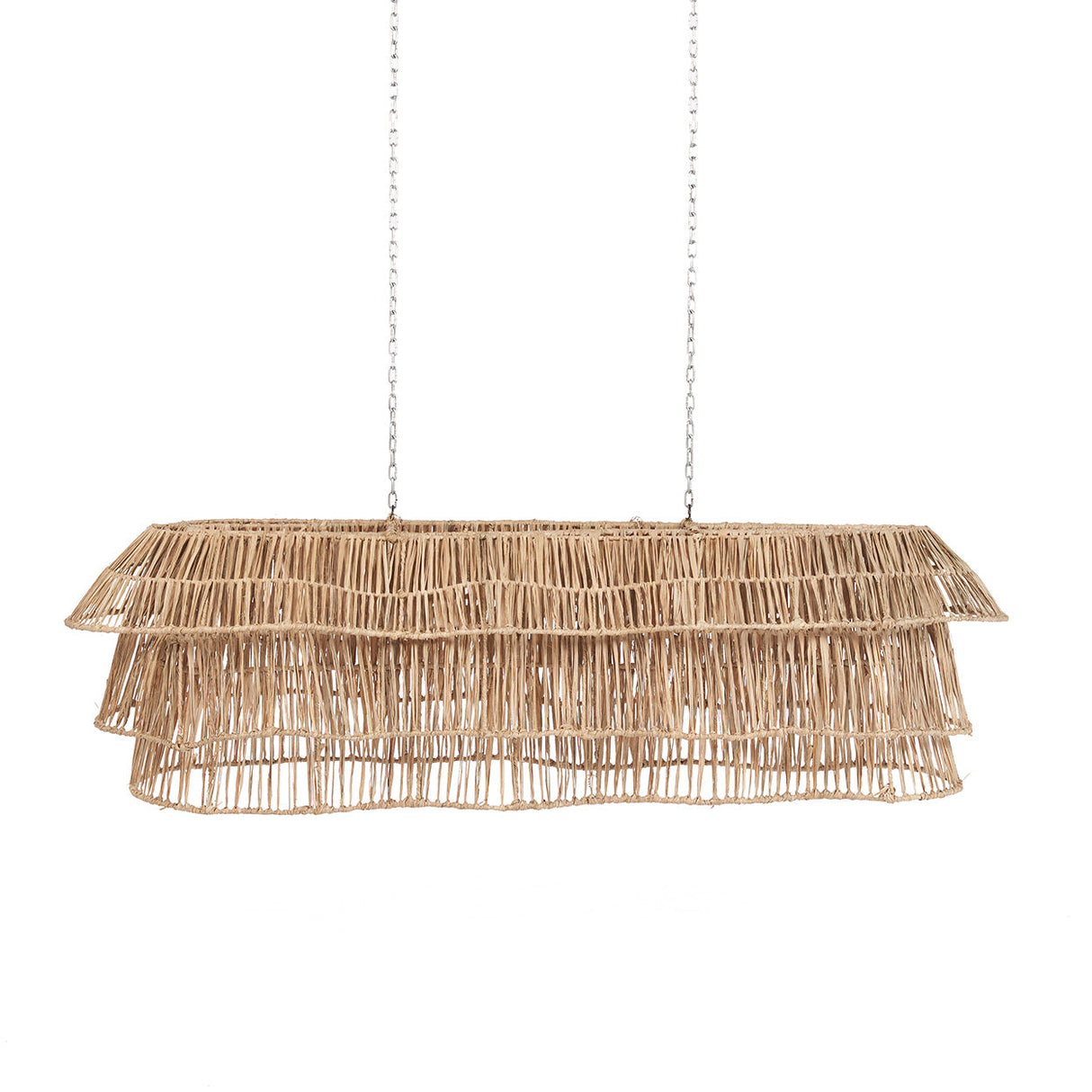 Pendelleuchte – Geflochtenes Seegras, Vier Lichtquellen, Großformat Design – Binghi | Bazar Bizar Antwerp