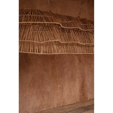 Pendant Light – Braided Seagrass, Four Light Sources, Large Format Design – Binghi | Bazar Bizar Antwerp