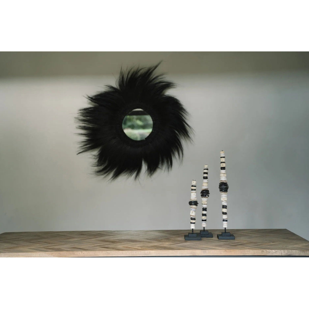 Spiegel – Rayung Gras, Boho Design, Strahlenform, L - Simba | Bazar Bizar Antwerp
