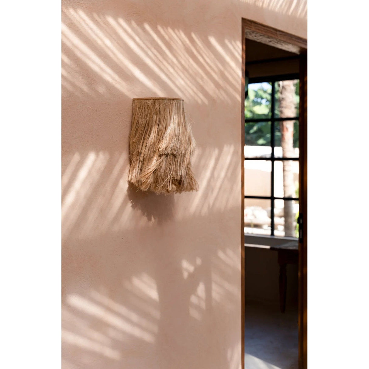 Wandleuchte – Abacafaser, Geflochtenes Design, Fransen Design, S - Abaca | Bazar Bizar Antwerp