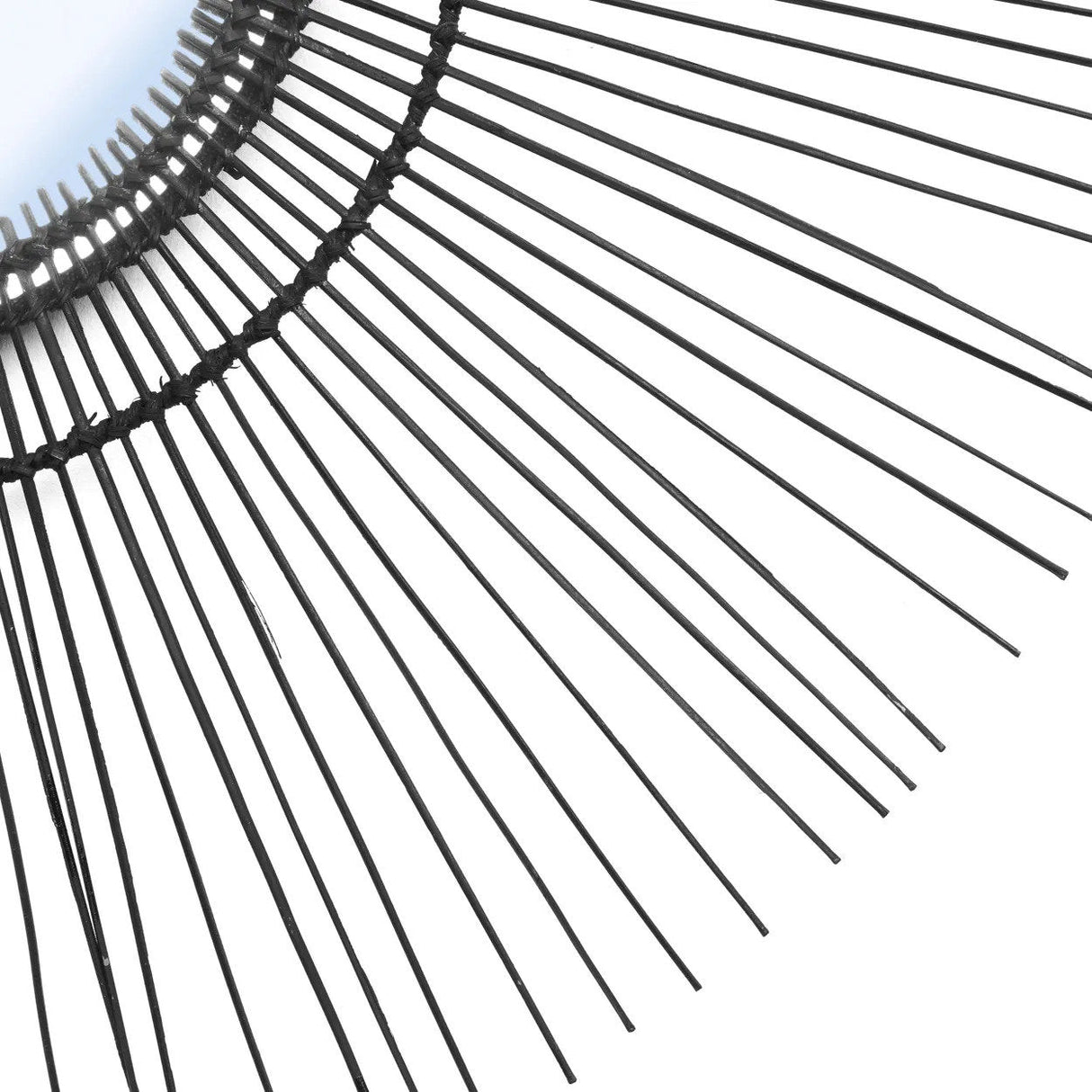 Spiegel – Rattan, Tropisches Design, Schwarzer Rahmen, L - Tropical | Bazar Bizar Antwerp