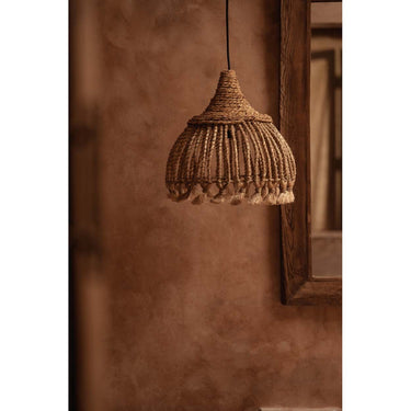 Pendant Lamp – Abaca Fringes, Tropical Design, Boho Style, S – Tassel | Bazar Bizar Antwerp
