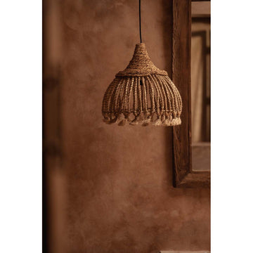 Pendant Lamp – Abaca Fringes, Tropical Design, Boho Style, S – Tassel | Bazar Bizar Antwerp