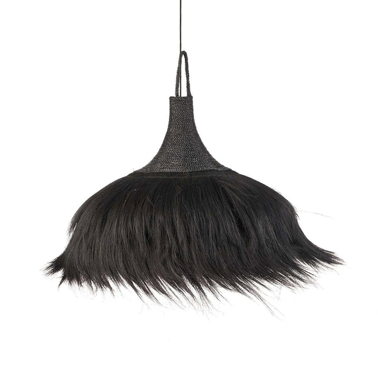 Pendelleuchte – Mendonggras, Schwarzes Finish, Mehrlagiges Design, XL - Makiki | Bazar Bizar Antwerp