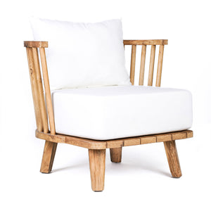 Loungesessel – Recyceltes Teakholz, Natürlicher Weißton, Zeitloses Design – Malawi | Bazar Bizar Antwerp