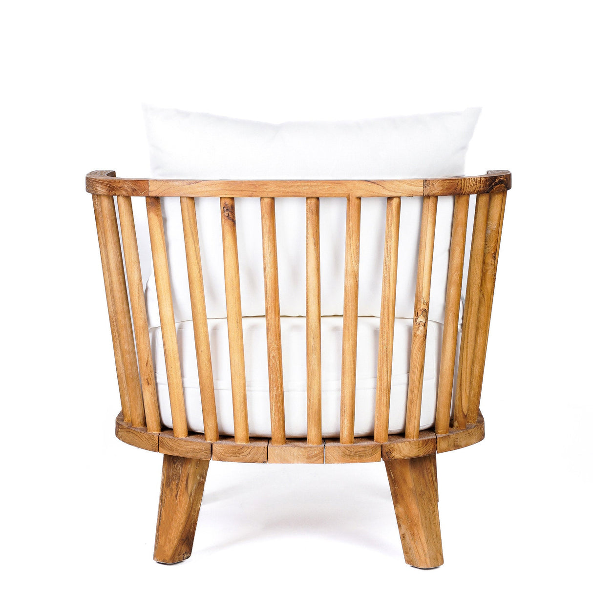 Loungesessel – Recyceltes Teakholz, Natürlicher Weißton, Zeitloses Design – Malawi | Bazar Bizar Antwerp
