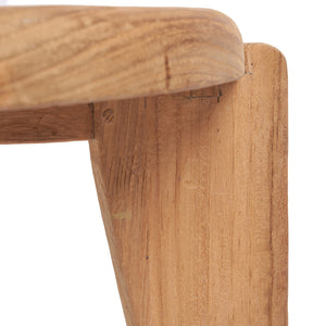 Couchtisch – Recyceltes Teakholz, Dreibein-Design, Natürliche Farbe, L – Wabi Sabi | Bazar Bizar Antwerp