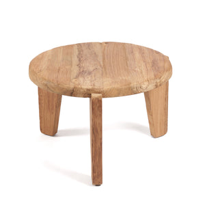 Couchtisch – Recyceltes Teakholz, Rustikale Optik, Dreibein Design, M – Wabi Sabi | Bazar Bizar Antwerp