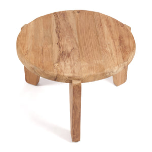 Couchtisch – Recyceltes Teakholz, Rustikale Optik, Dreibein Design, M – Wabi Sabi | Bazar Bizar Antwerp