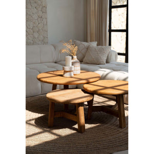 Couchtisch – Recyceltes Teakholz, Rustikaler Look, Platzsparendes Design, S – Fusuma | Bazar Bizar Antwerp