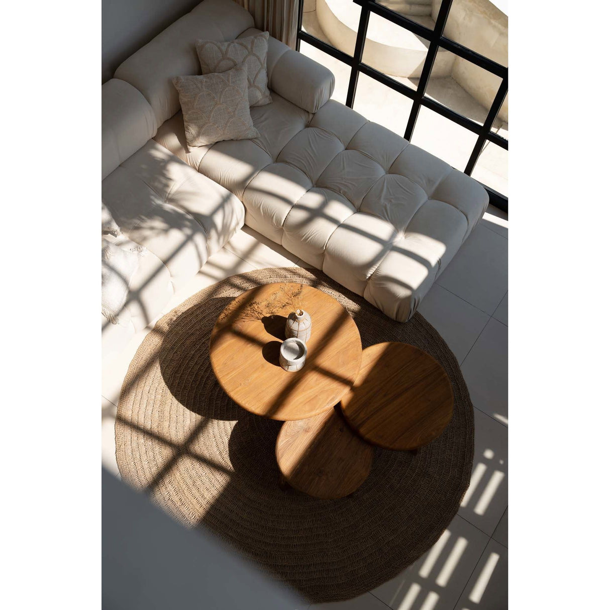 Couchtisch – Recyceltes Teakholz, Rustikaler Look, Platzsparendes Design, S – Fusuma | Bazar Bizar Antwerp