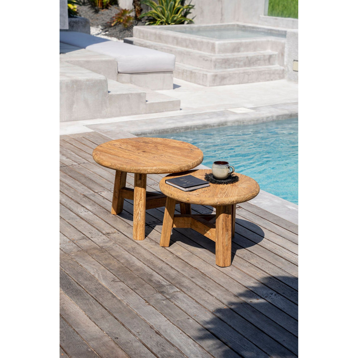 Couchtisch – Recyceltes Teakholz, Rustikaler Look, Platzsparendes Design, S – Fusuma | Bazar Bizar Antwerp