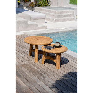 Couchtisch – Recyceltes Teakholz, Rustikaler Look, Platzsparendes Design, S – Fusuma | Bazar Bizar Antwerp