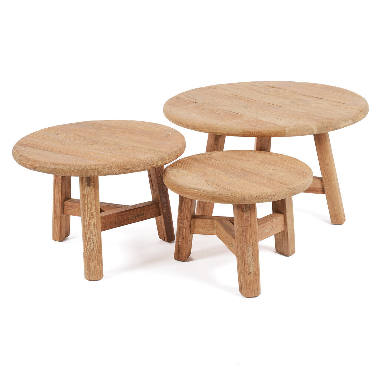 Couchtisch – Recyceltes Teakholz, Rustikaler Look, Platzsparendes Design, S – Fusuma | Bazar Bizar Antwerp