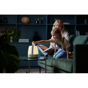 Earth LED Lamp with Dimmable Warm White Lighting, Portable Design, and Wooden Handle – Lite-Up | Kooduu