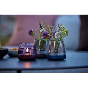 Kerzenhalter - Glas Aluminium LED-kompatibel, Grün – Glow 08 | Kooduu