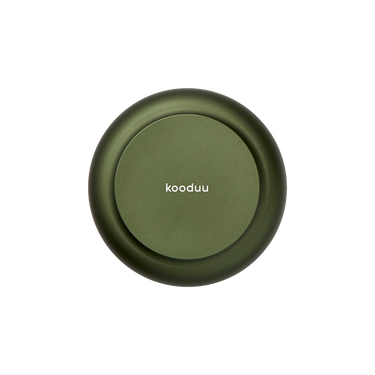 Candle holder made of anodized aluminum with brushed ring and glass top – Glow 08 | Kooduu