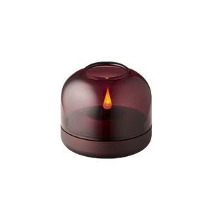 Candle holder made of anodized aluminum with brushed ring and glass top – Glow 08 | Kooduu