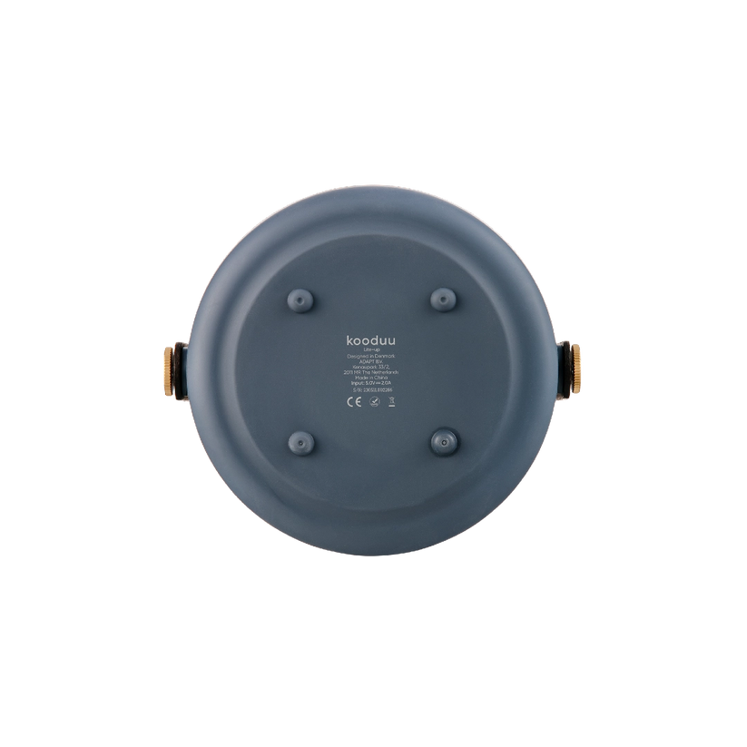 Tischleuchte in Ocean Blue mit dimmbarer warmweißer Beleuchtung, tragbarem Design und Holzgriff – Lite-Up | Kooduu