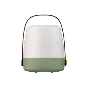 LED lamp in petroleum with dimmable warm white lighting, portable design, and wooden handle – Lite-Up | Kooduu