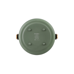 LED lamp in petroleum with dimmable warm white lighting, portable design, and wooden handle – Lite-Up | Kooduu