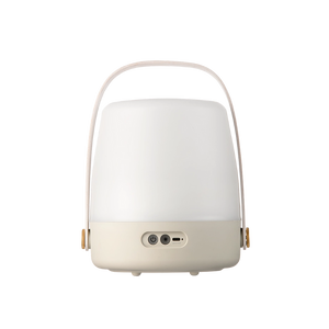 LED lamp in sand with dimmable warm white lighting, portable design and wooden handle – Lite-Up | Kooduu